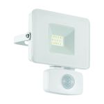 Eglo Światło Ścienne Faedo 3 Aluminium Valkoinen 10W 1000lm - 850 Zimna Biel | IP44 - Czujnik Ruchu