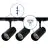 Bright Choice Kompletny zestaw 1-Fazowy Rail 1 Metr Czarny | incl. 3x Spot + GU10 2700K 3W Ściemnianie + Zaślepka, Złącze Zasilania 