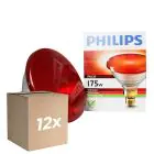 Opakowanie 12x Philips PAR38 IR 175W E27 230V czerwony